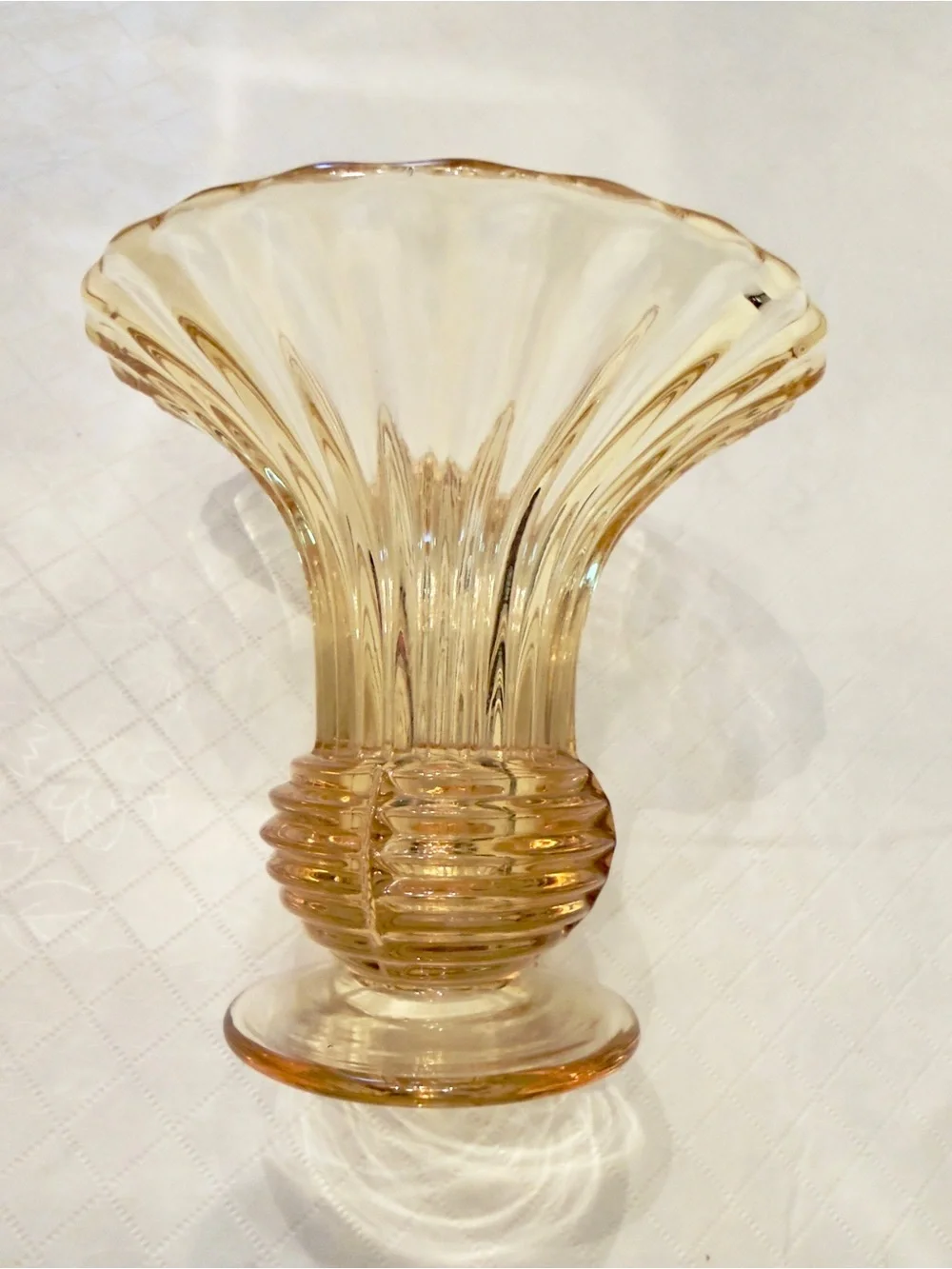 Heisey Sahara 1469 Ridgeleigh Flared Vase